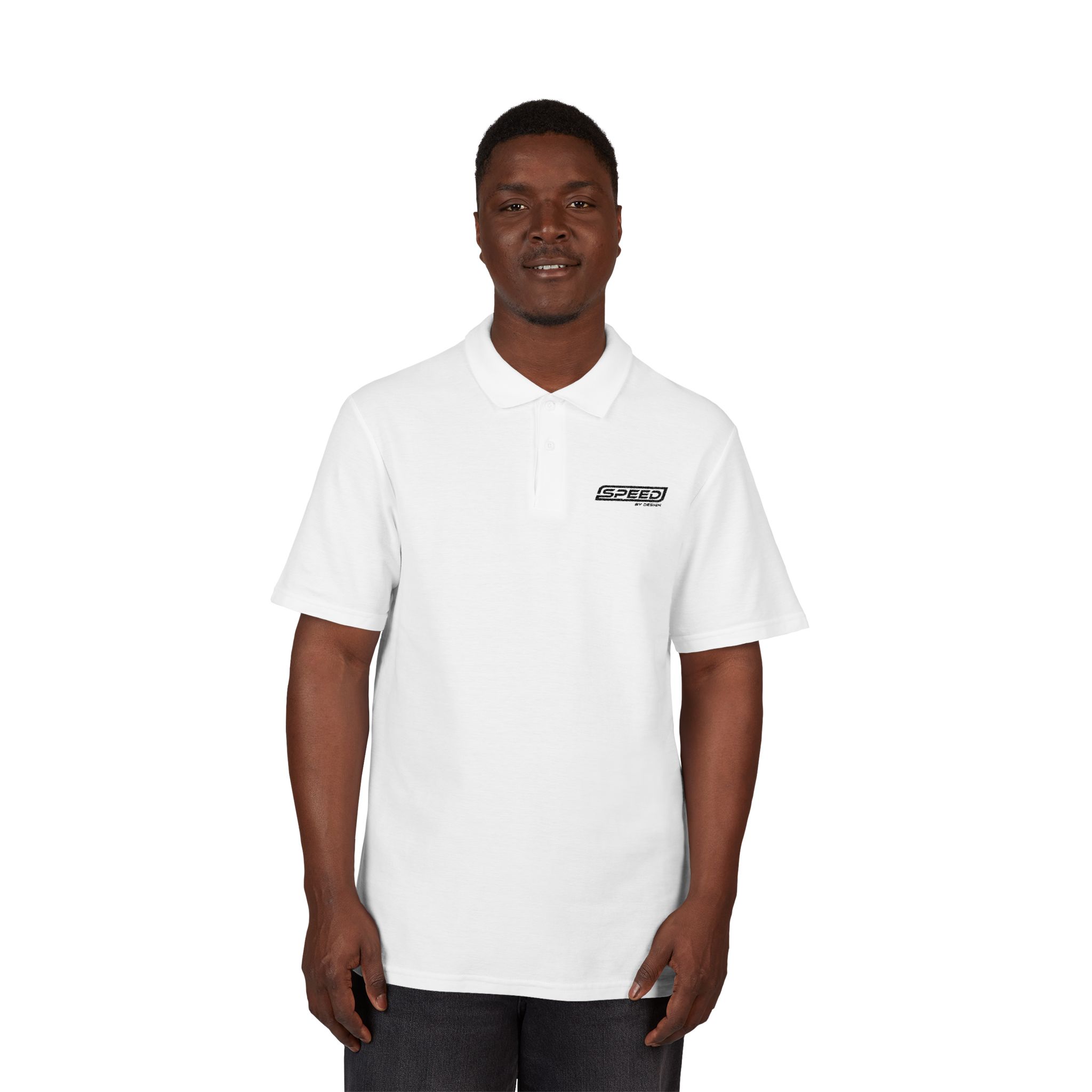 SBD Embroidered Chest Polo - White - Image 3