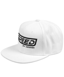 SBD Embroidered White Snapback Hat