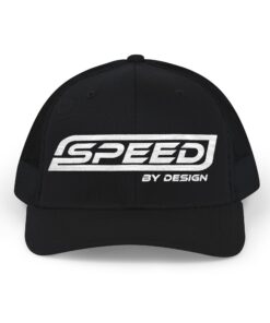SBD Black Trucker Hat - Embroidered Snapback