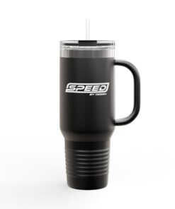 Alternative view of SBD 40oz Insulated Travel Mug — Stainless Steel Tumbler (White Logo)