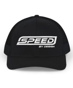 SBD Black Trucker Hat - Embroidered Snapback