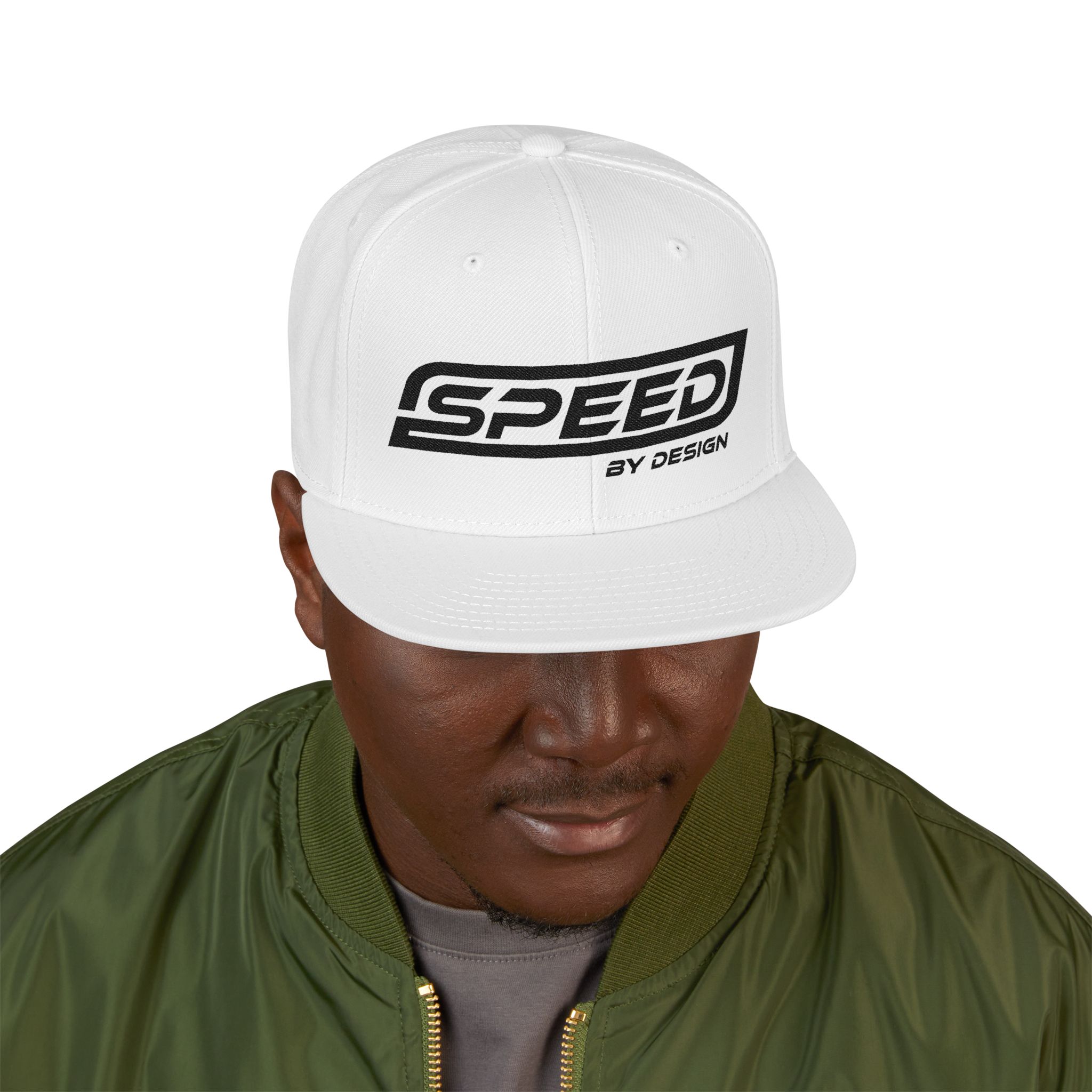 SBD Embroidered Snapback Hat - Black Logo - Image 3