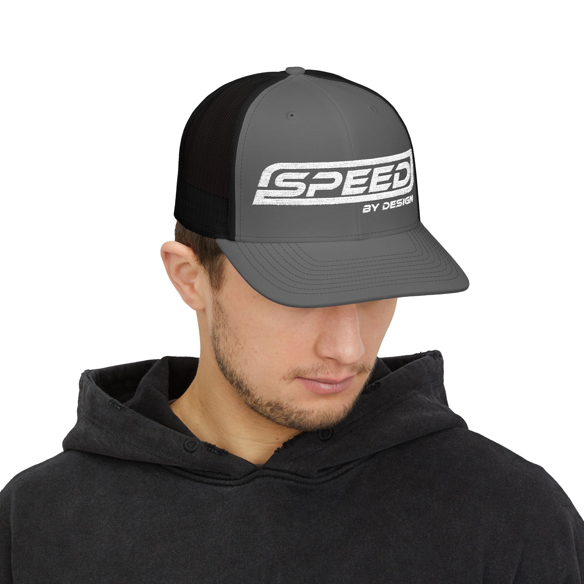 SBD Black Trucker Hat - Embroidered Snapback - Image 12