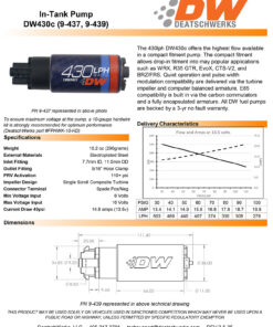 Alternative view of DW430c, 430lph Fuel Pump for the R35 GTR (Priced Per Pair, 2 Pumps)