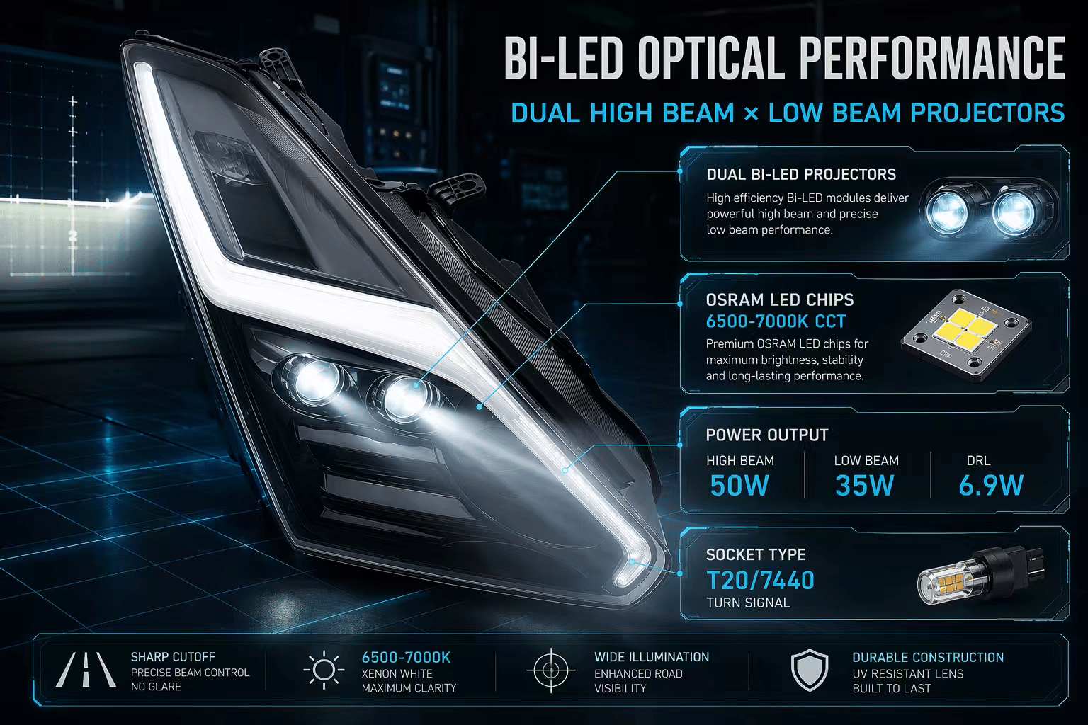 SBD G3 Black Edition FULL LED Headlights - Image 3